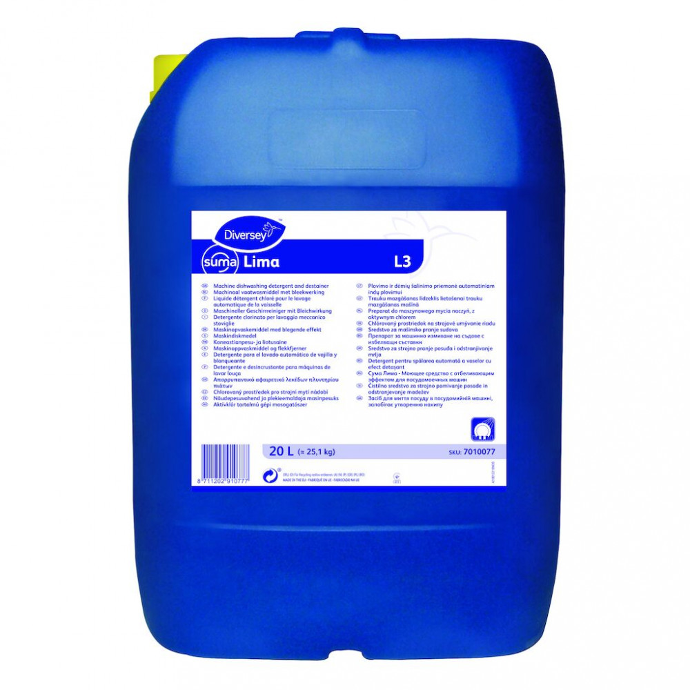 Suma Lima L3 folyékony gépi mosogatószer kemény vízhez, 20 liter