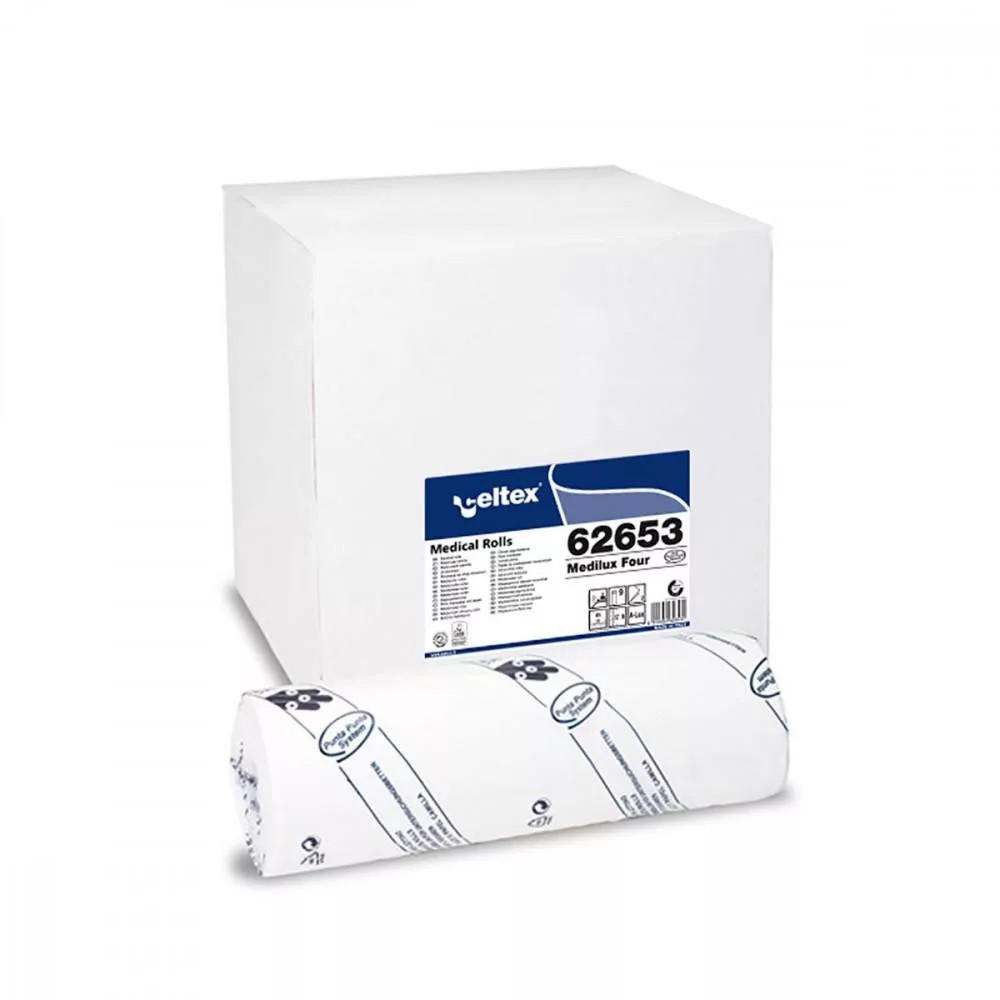 Celtex Medilux Four Orvosi papírlepedő, ragasztott, cellulóz, 2 rétegű, 39 cm széles, 50 m, 9 tekercs/karton