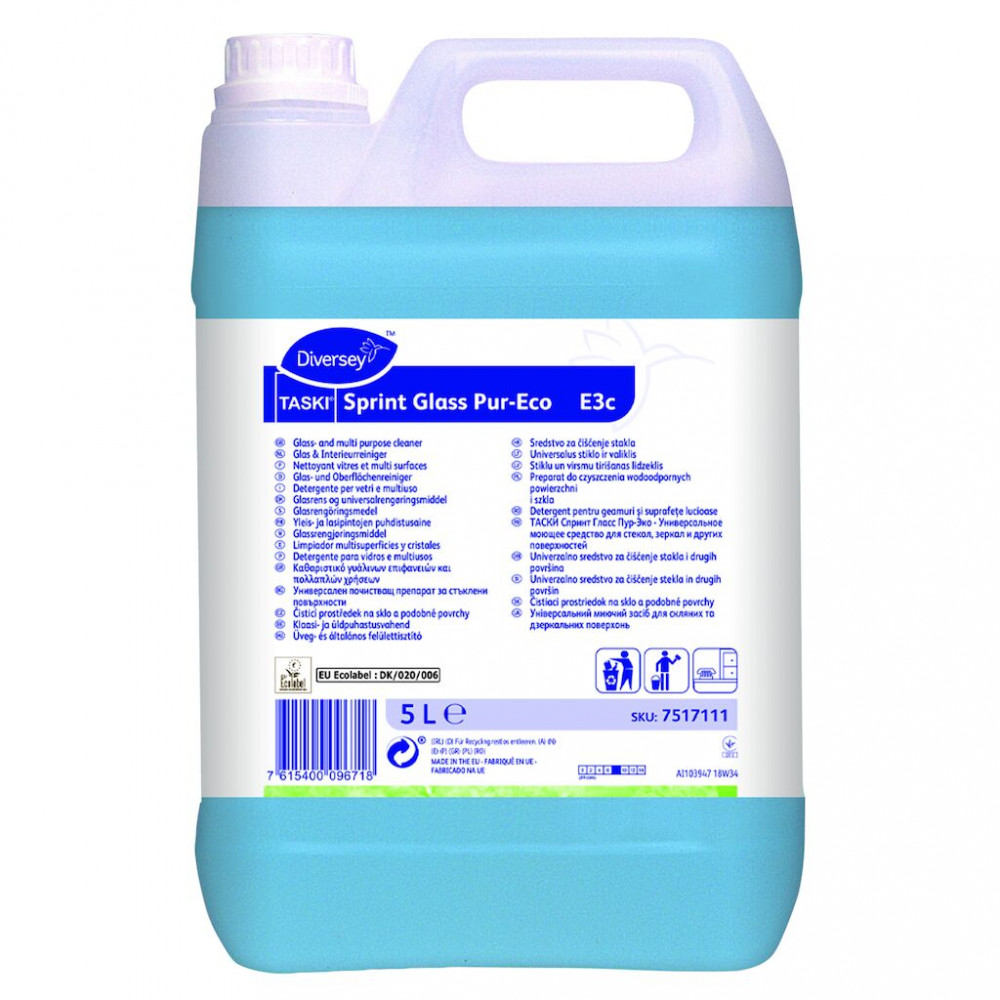 Taski Sprint Glass Pur-Eco E3c üveg- és általános tisztítószer, 5 liter